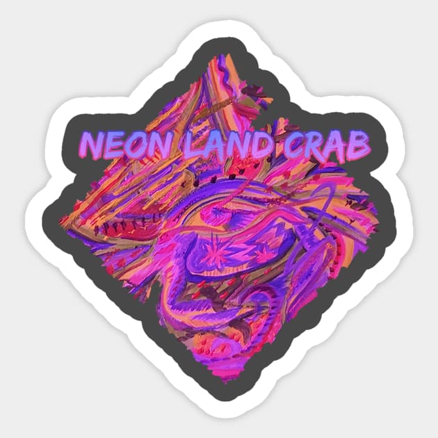 NEON LAND CRAB by BrokenTrophies Sticker by BrokenTrophies